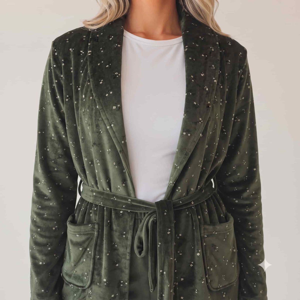 Olive Whisper Women Winter Full Sleeves Pajama Set – Dark Olive Green