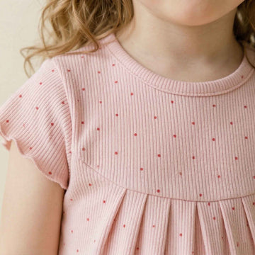 Blush Spot Girls Short Sleeves Pajama Set - Pink