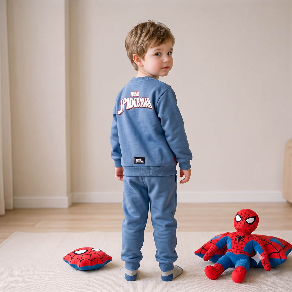 Spider Man Boys Winter Full Sleeves Pajama Set – Blue