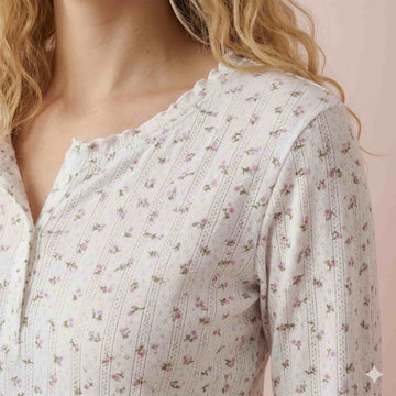 Bloomsbury Dream Women Full Sleeves Pajama set - White