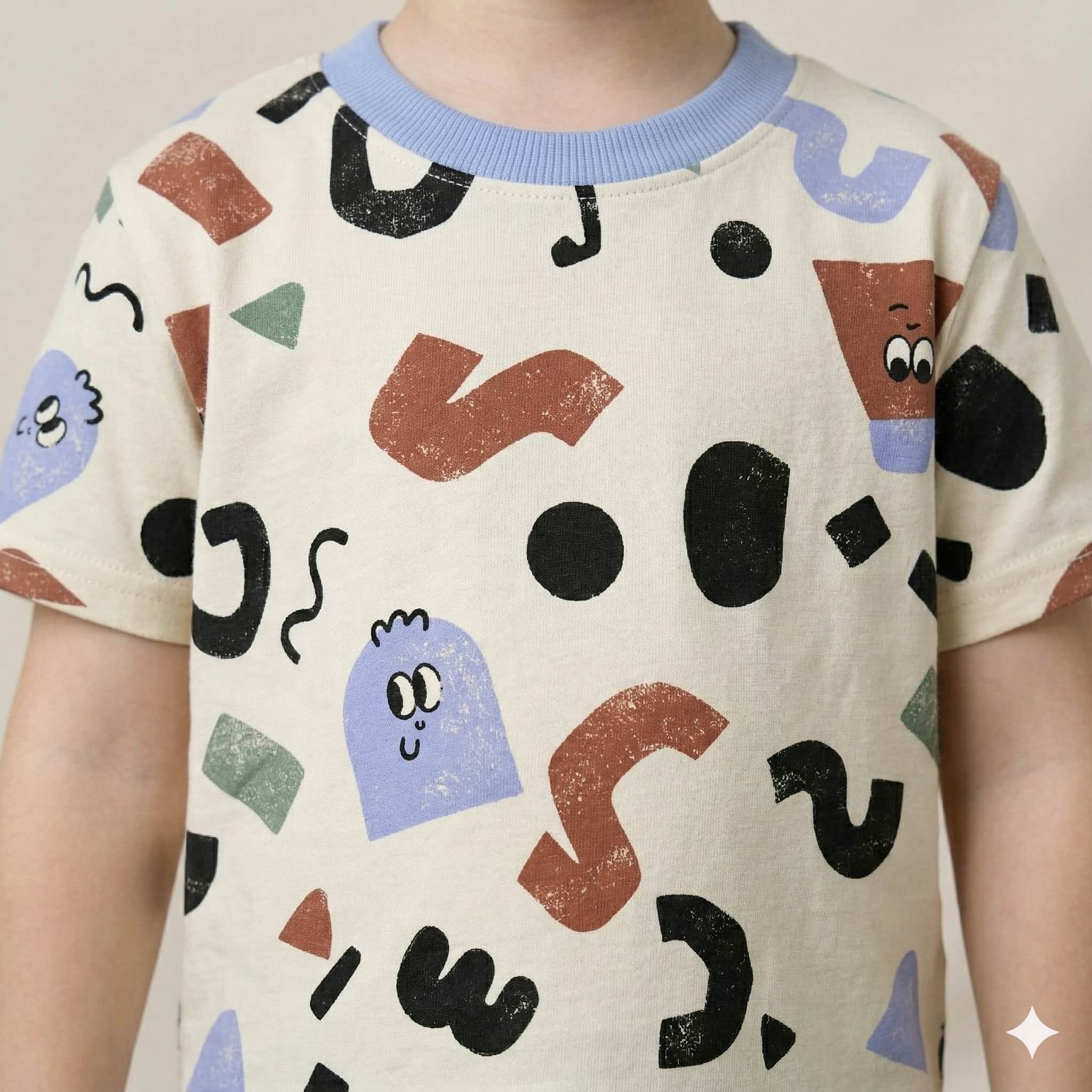 Shapes Boys Short Set - Blue