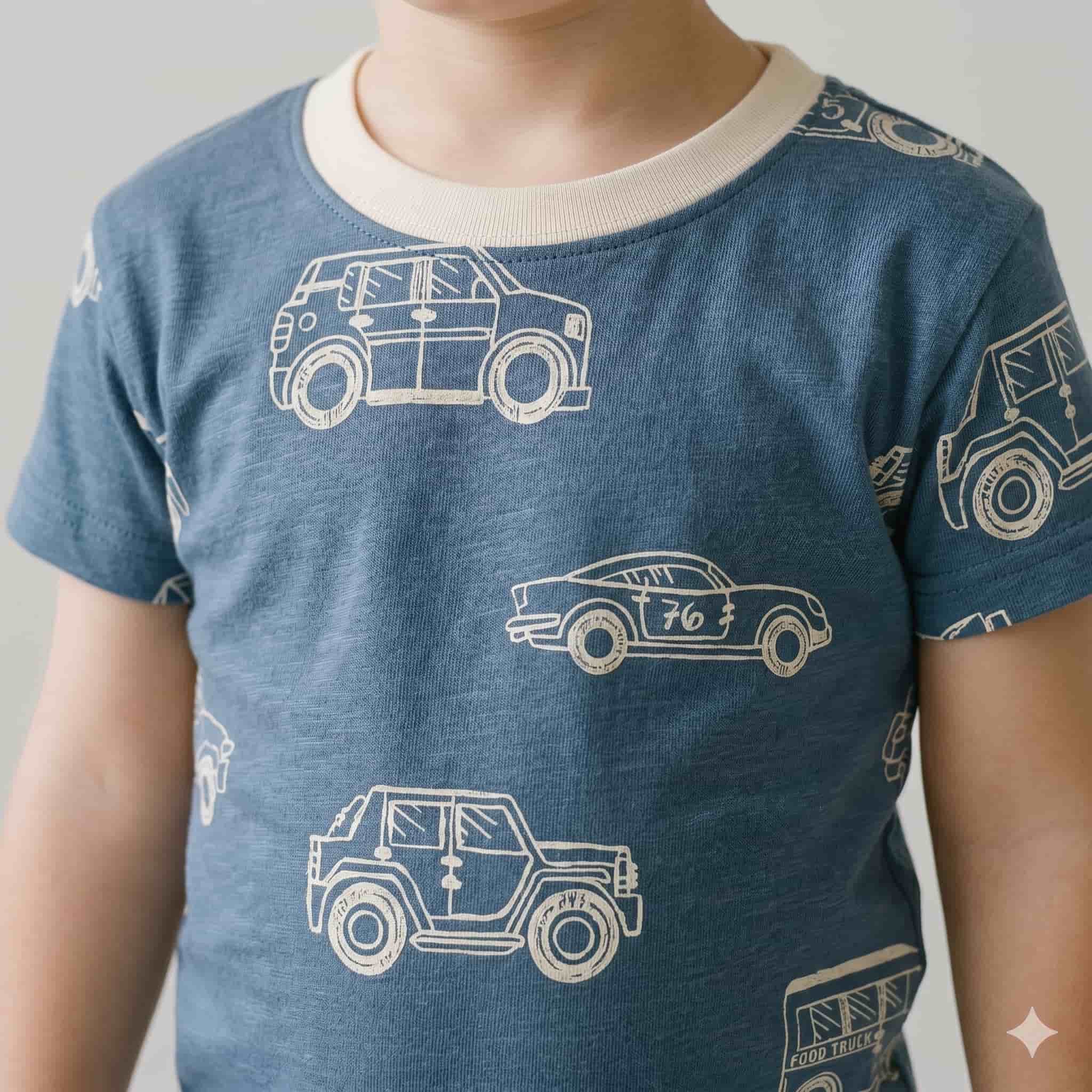 Urban Cruiser Boys Half Sleeves Pajama Set - Slate Blue