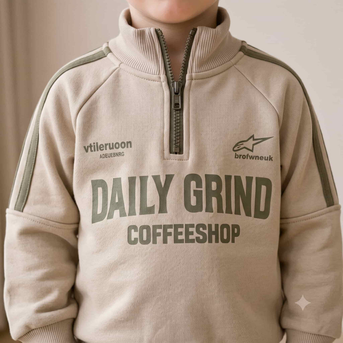 Daily Grind Boys Winter Full Sleeves Pajama Set – Beige