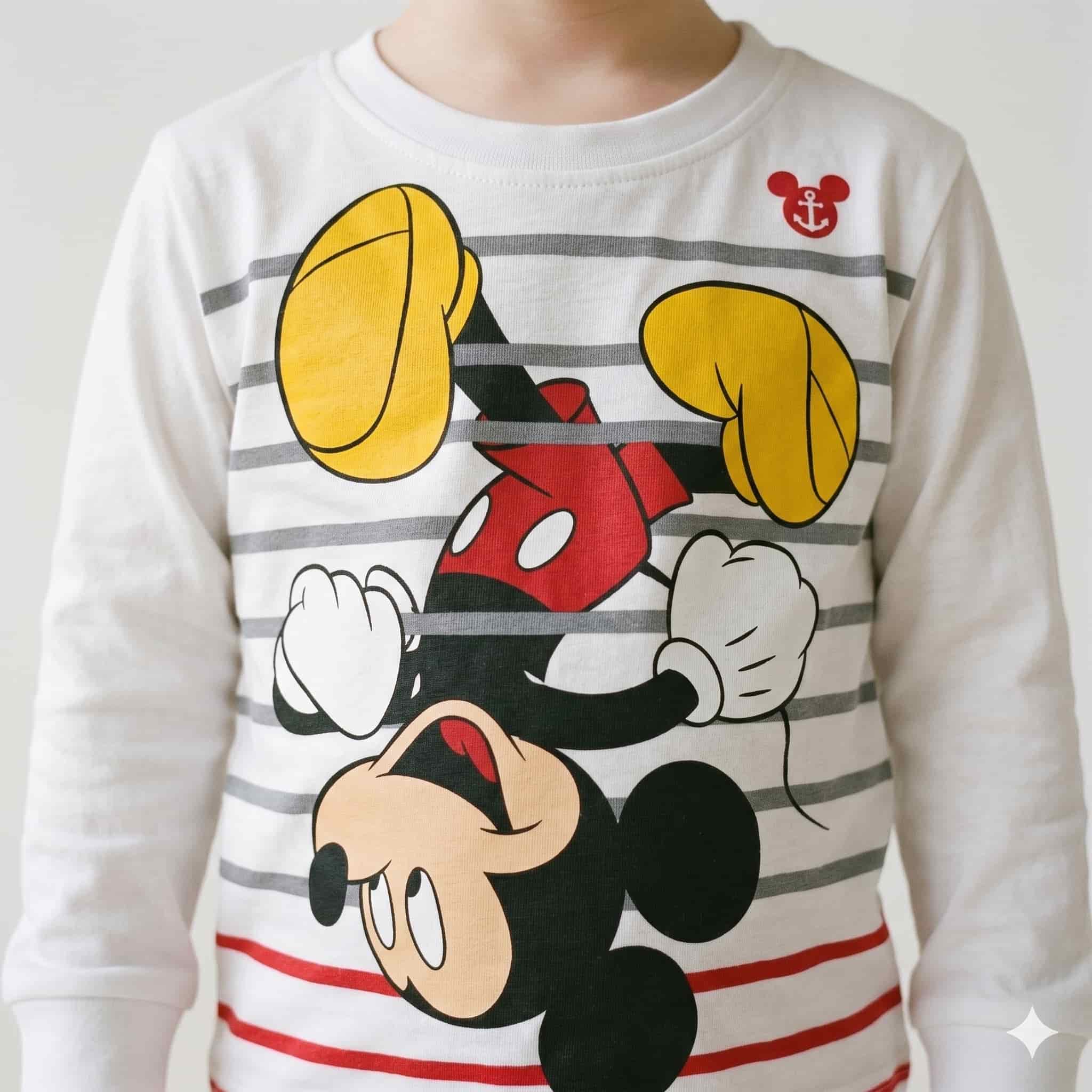 Mickey Mouse Boys Full Sleeves Pajama Set - White