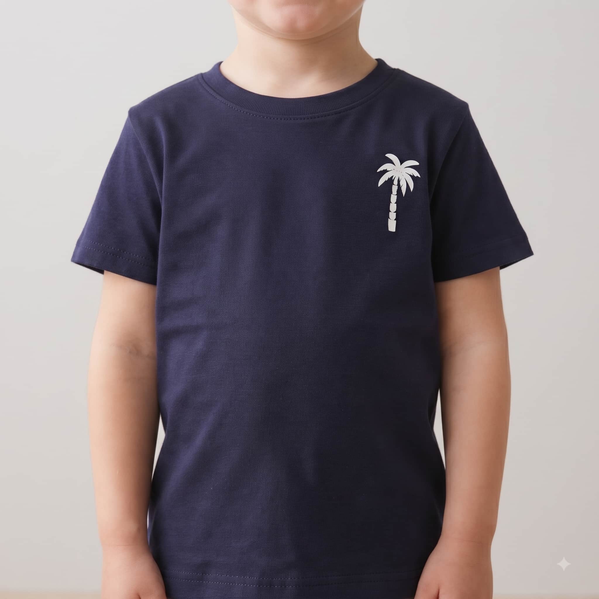 Palm Coast Boys Half Sleeves Pajama Set - Navy Blue