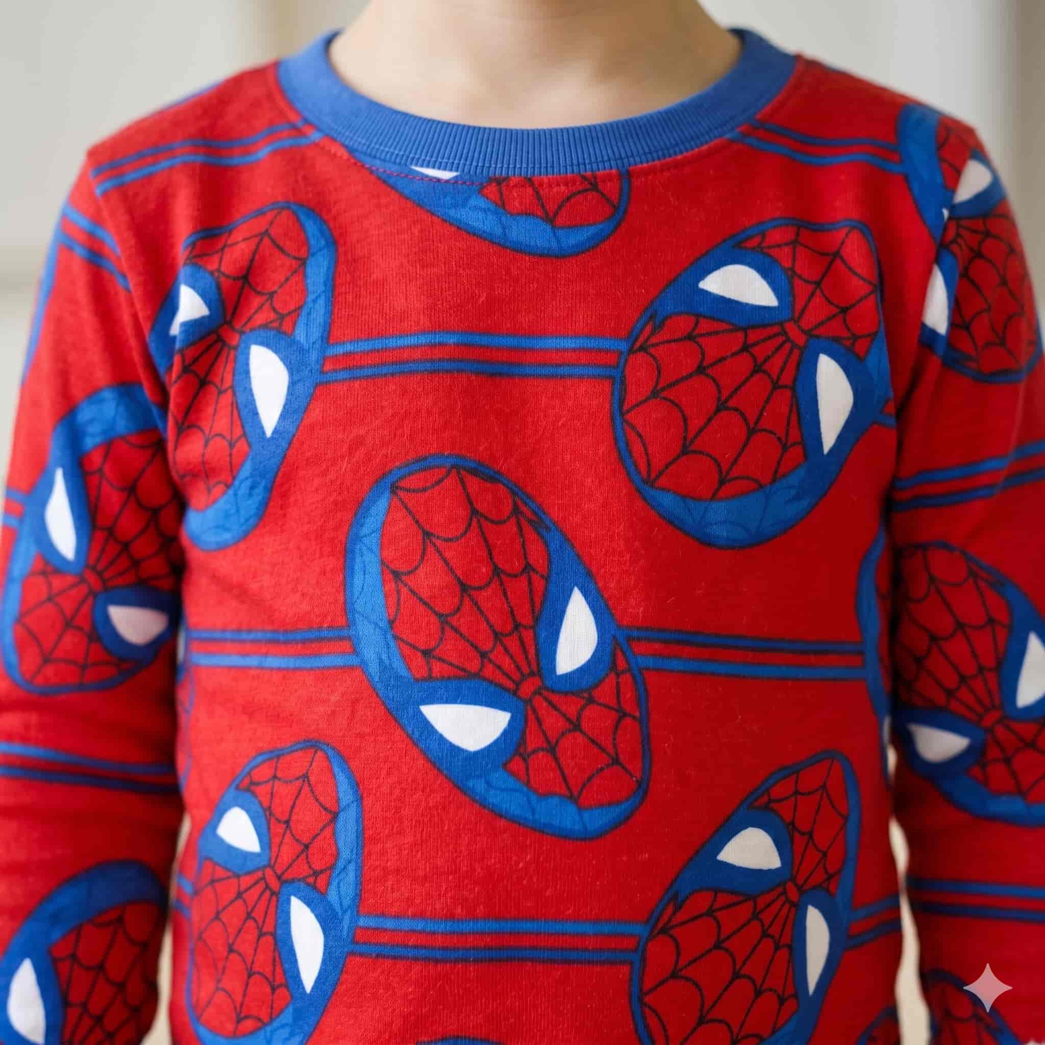 Spider Man Boys Full Sleeves Pajama Set - Red