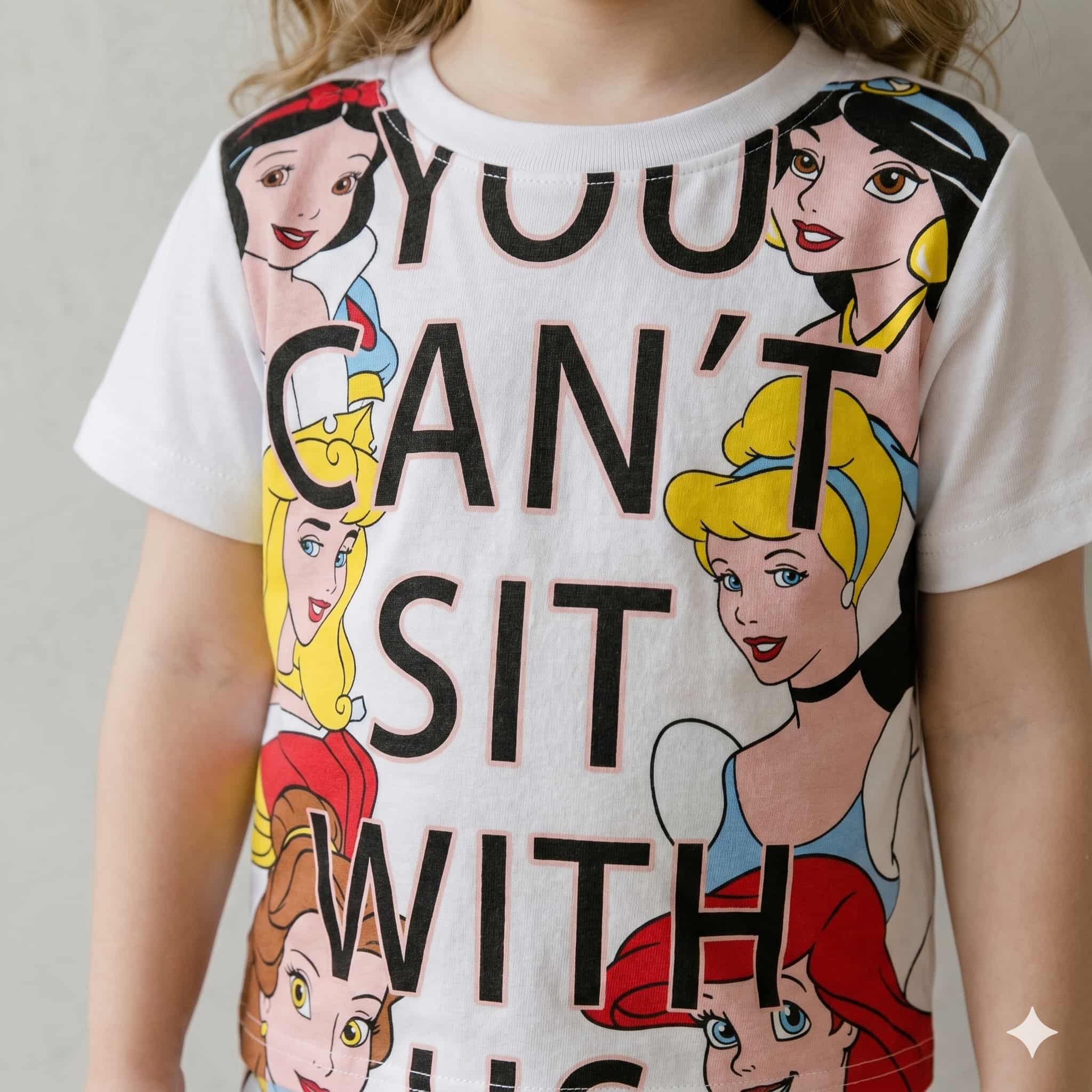Disney Princess Girls Short Set - White