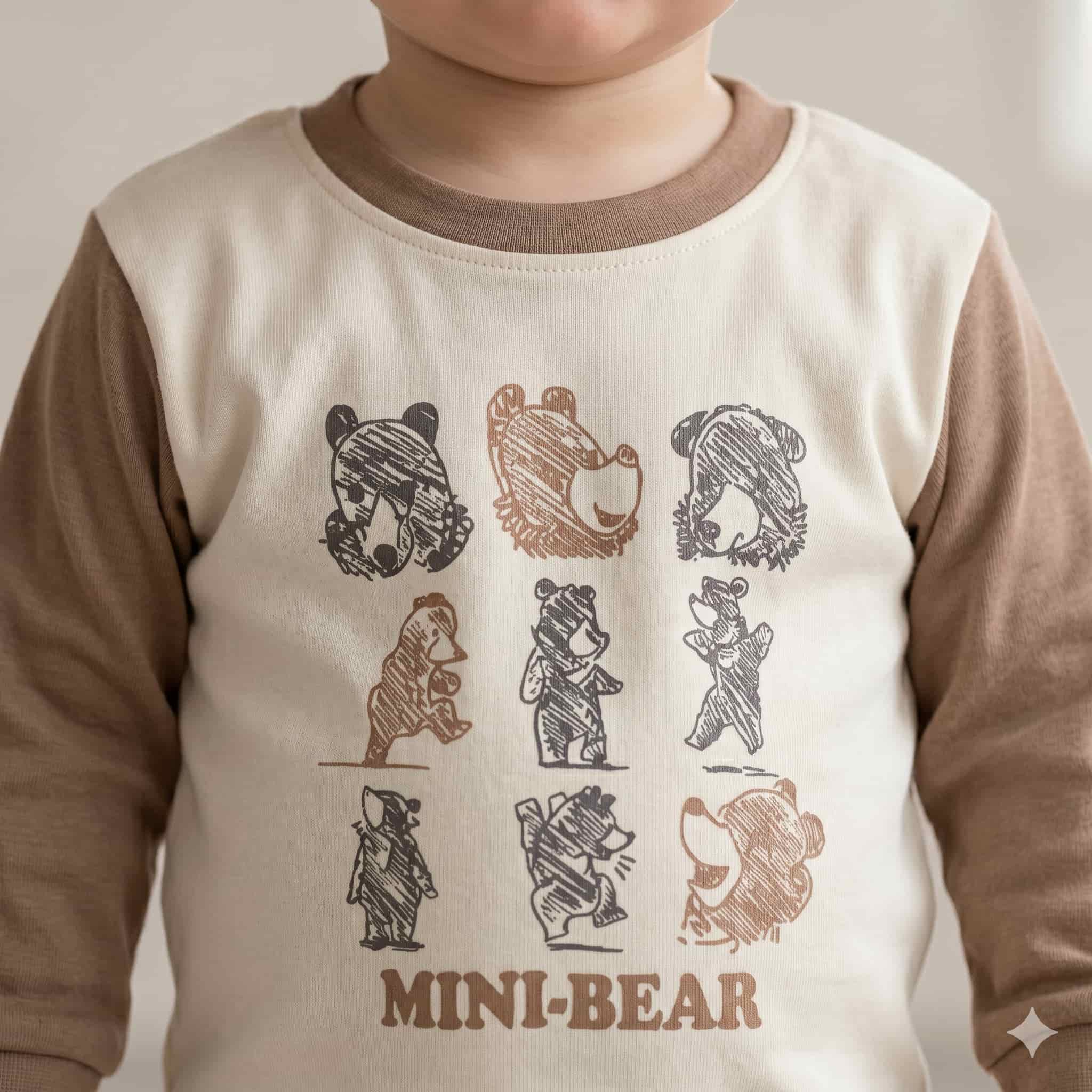 Woodland Cub Baby Boys Full Sleeves Pajama Set - Brown