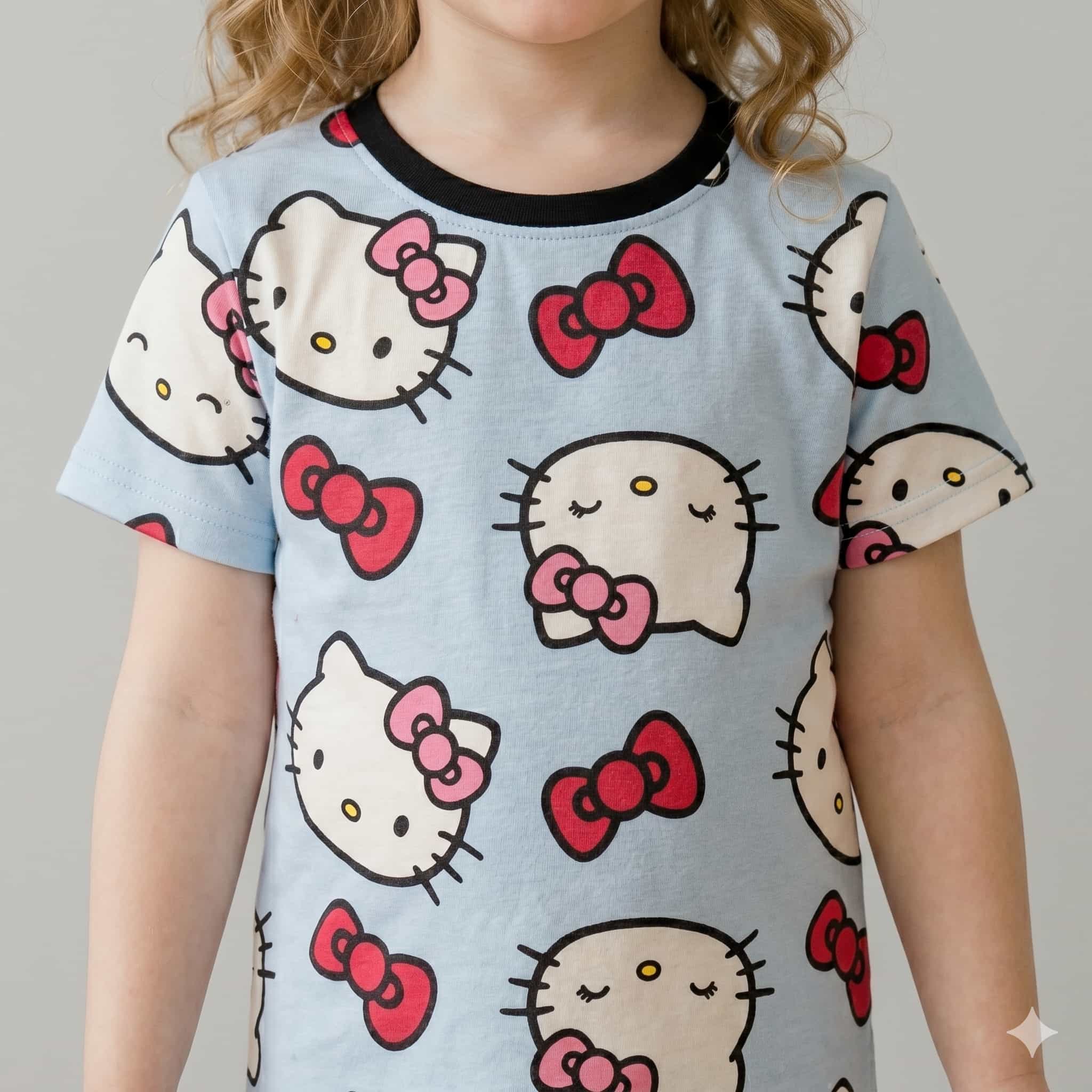 Hello kitty Girls Half Sleeves Pajama Set - Blue