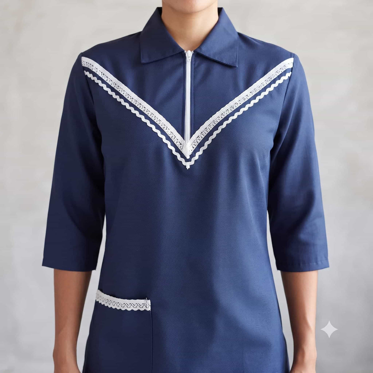 Sapphire Charm Maid Uniform Set - Navy Blue