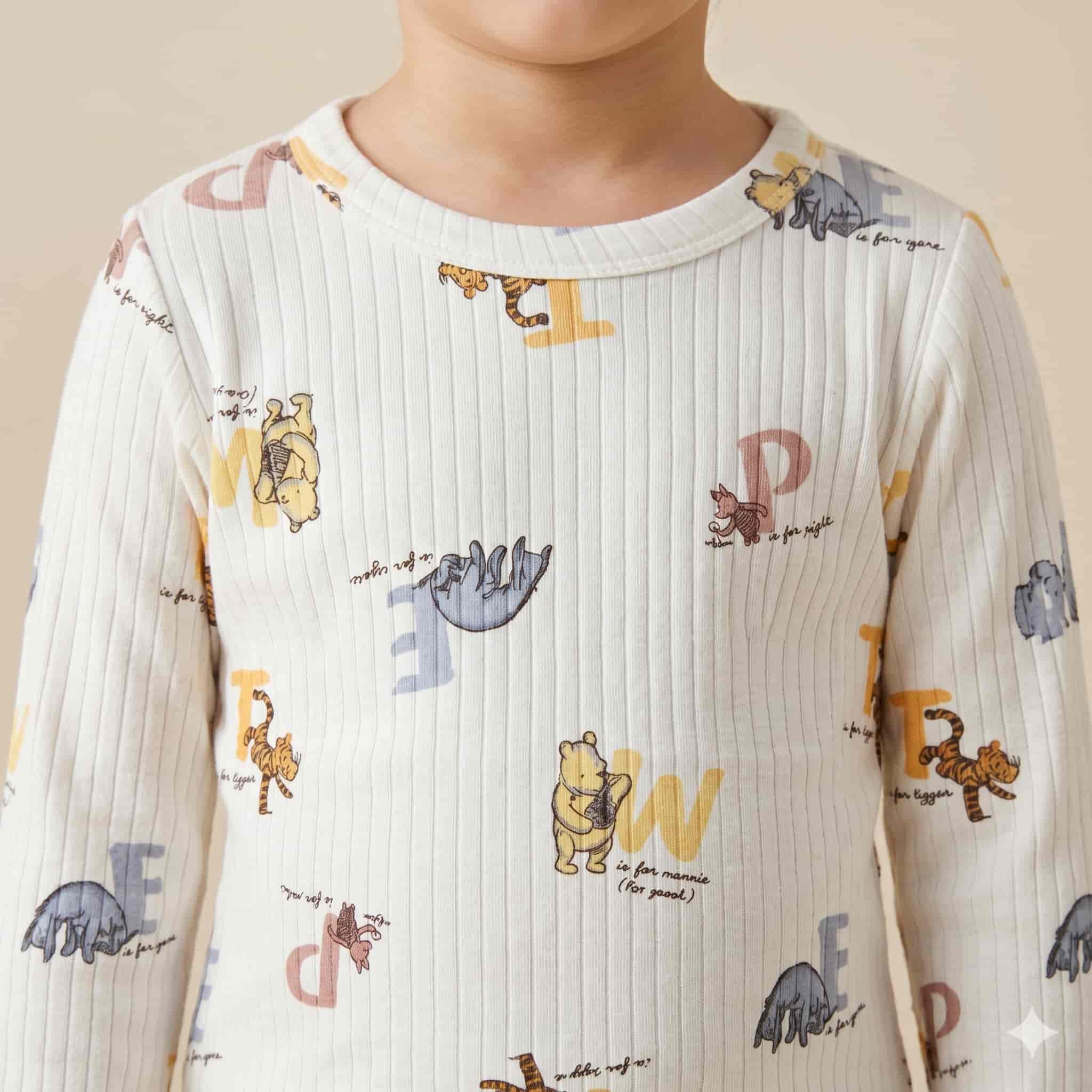 Storybook Pals Boys Full Sleeves Pajama Set - Cream
