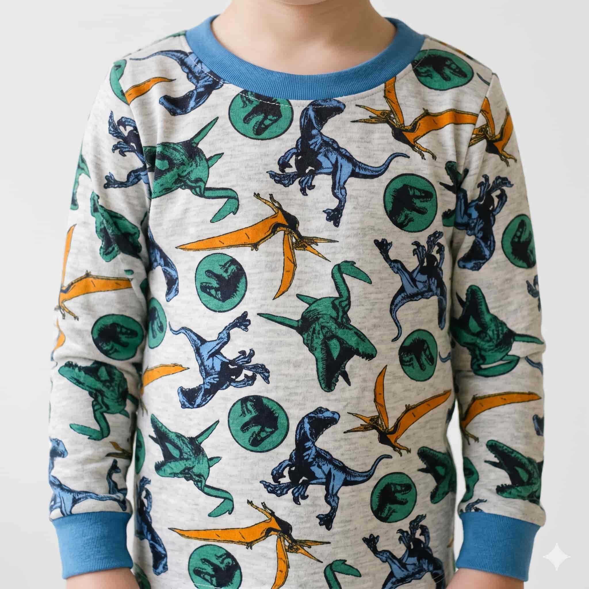 Jurassic Journey Boys Full Sleeves Pajama Set - Blue