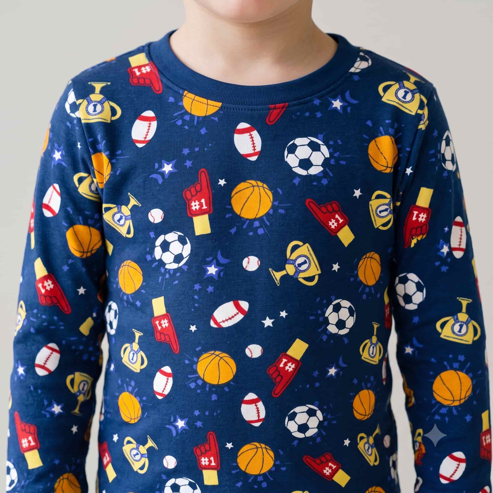 All Star Boys Full Sleeves Pajama Set - Navy Blue