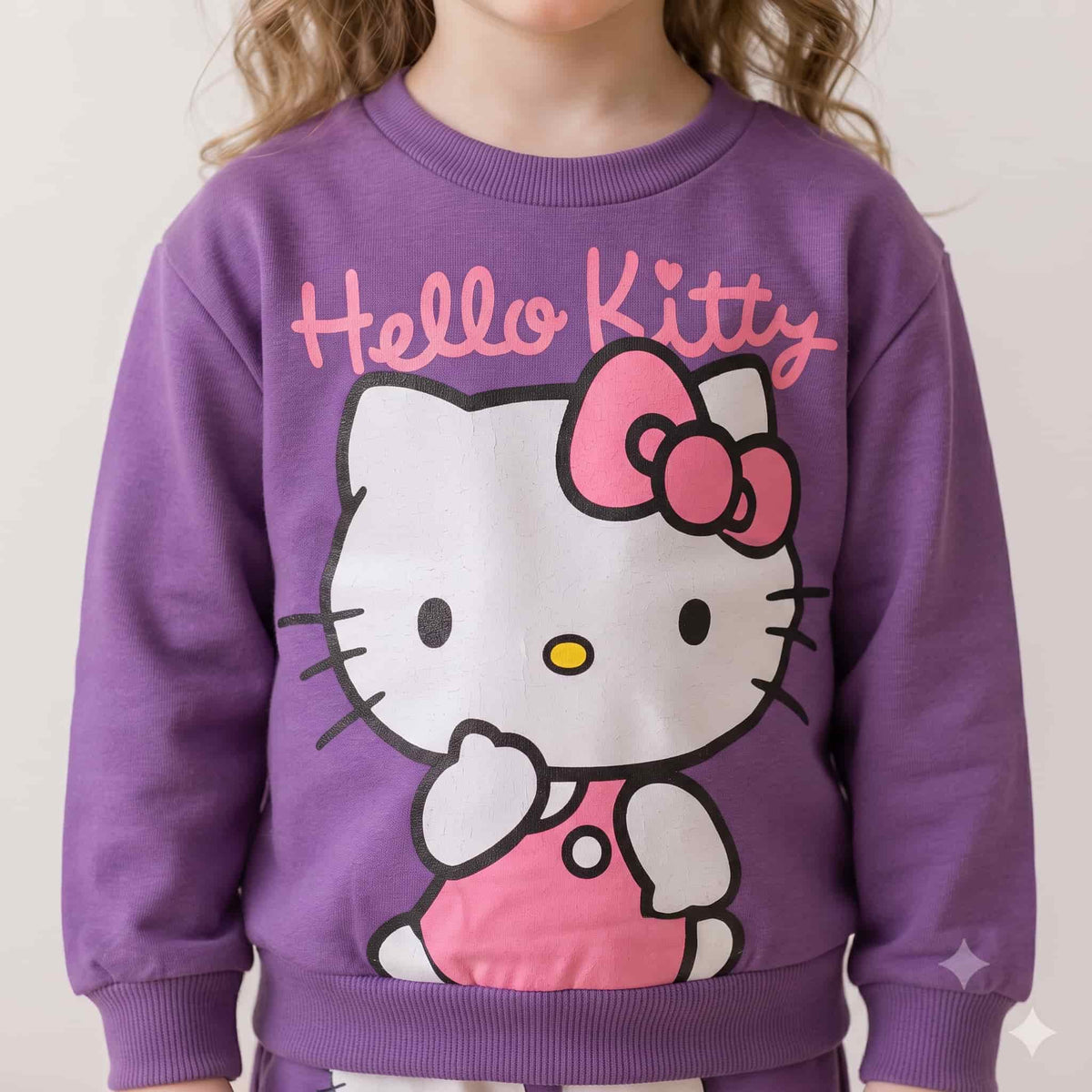 Hello Kitty Girls Winter Full Sleeves Pajama Set – Purple