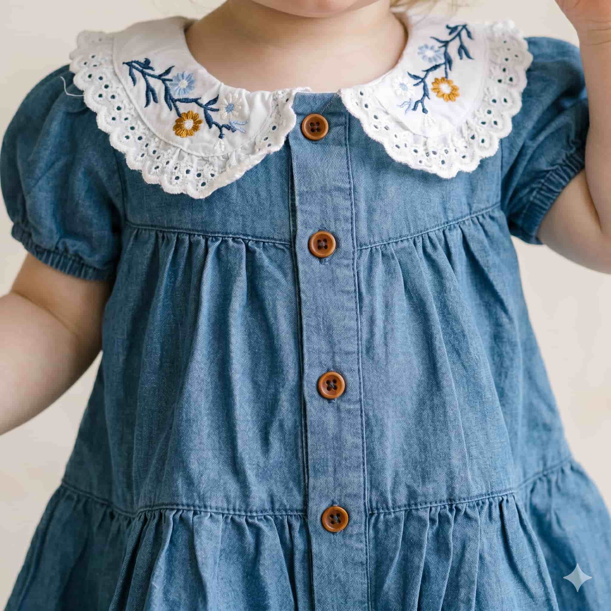 Meadow Dream Baby Girl Frock Set - Blue