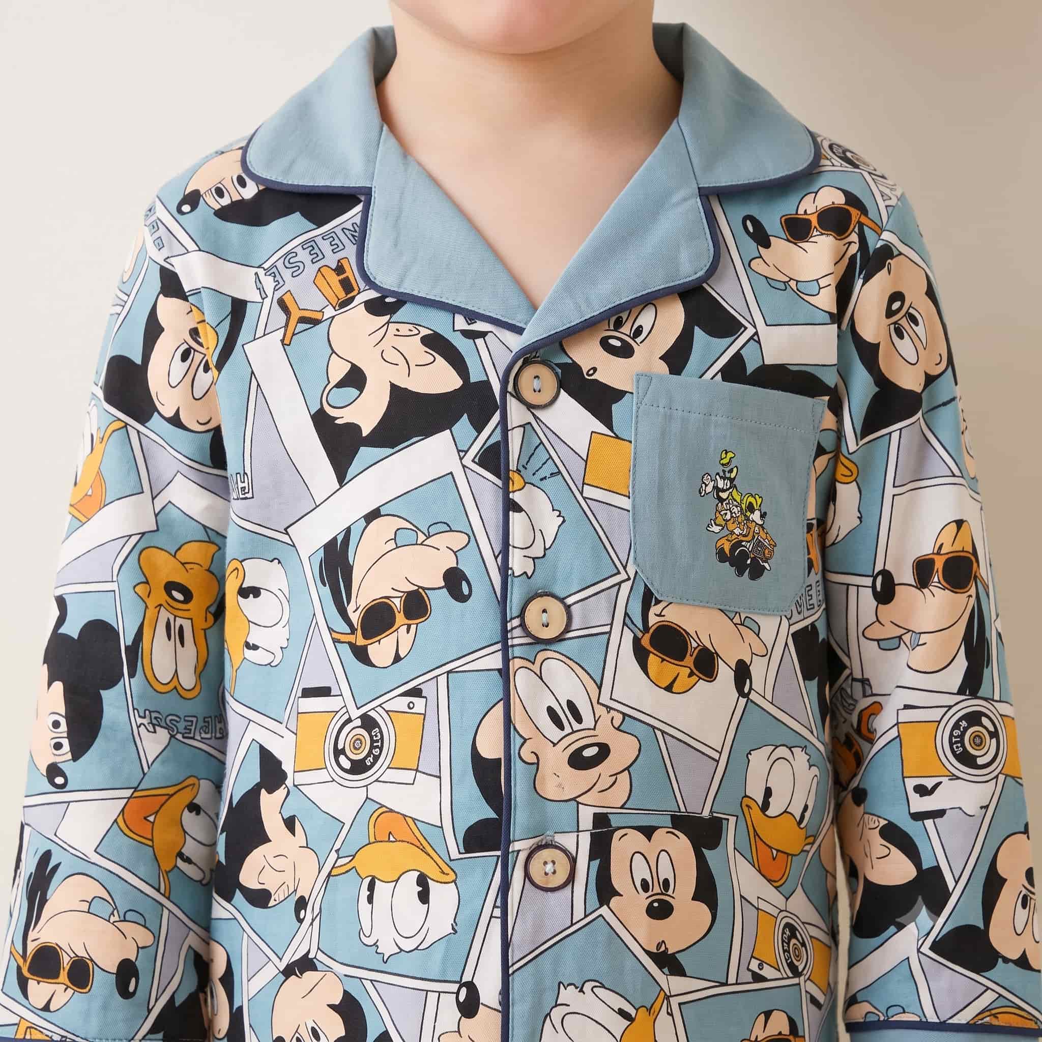 Pluto and Donald Duck Boys Full Sleeves Pajama Set - Blue