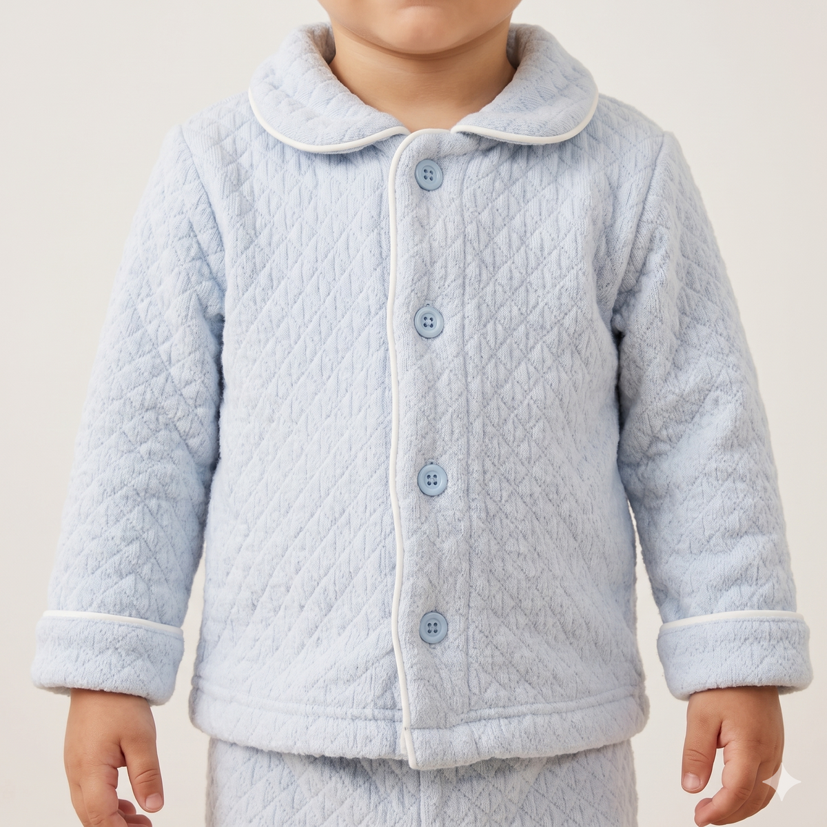 Blue Bliss Baby Boys Winter Full Sleeves Pajama Set – Powder Blue