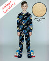 Sonic Run Boy Fleece Pajamas Set- Black