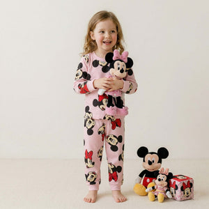 Minnie Girls Full Sleeves Pajama Set - Pink