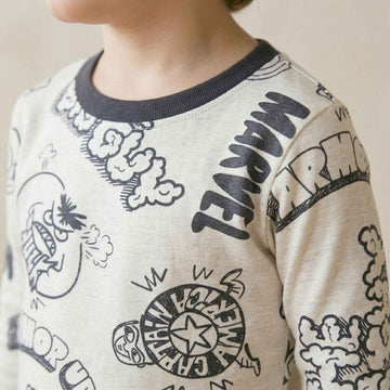 Marvel Boys Full Sleeves Pajama Set - White