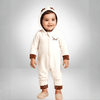 Stag Fur Baby Boy Bodysuit- Beige