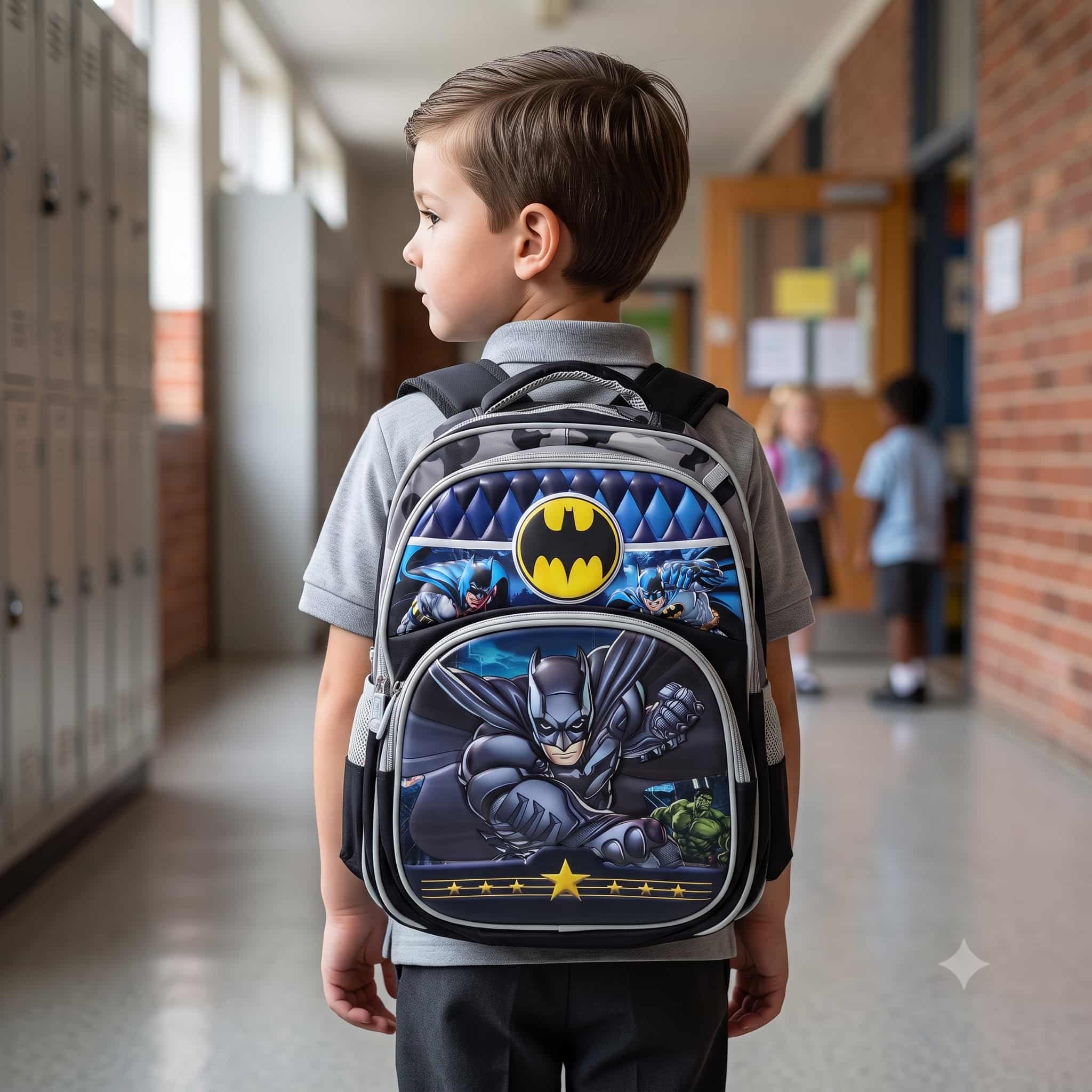 Batman School Bag Set - Black