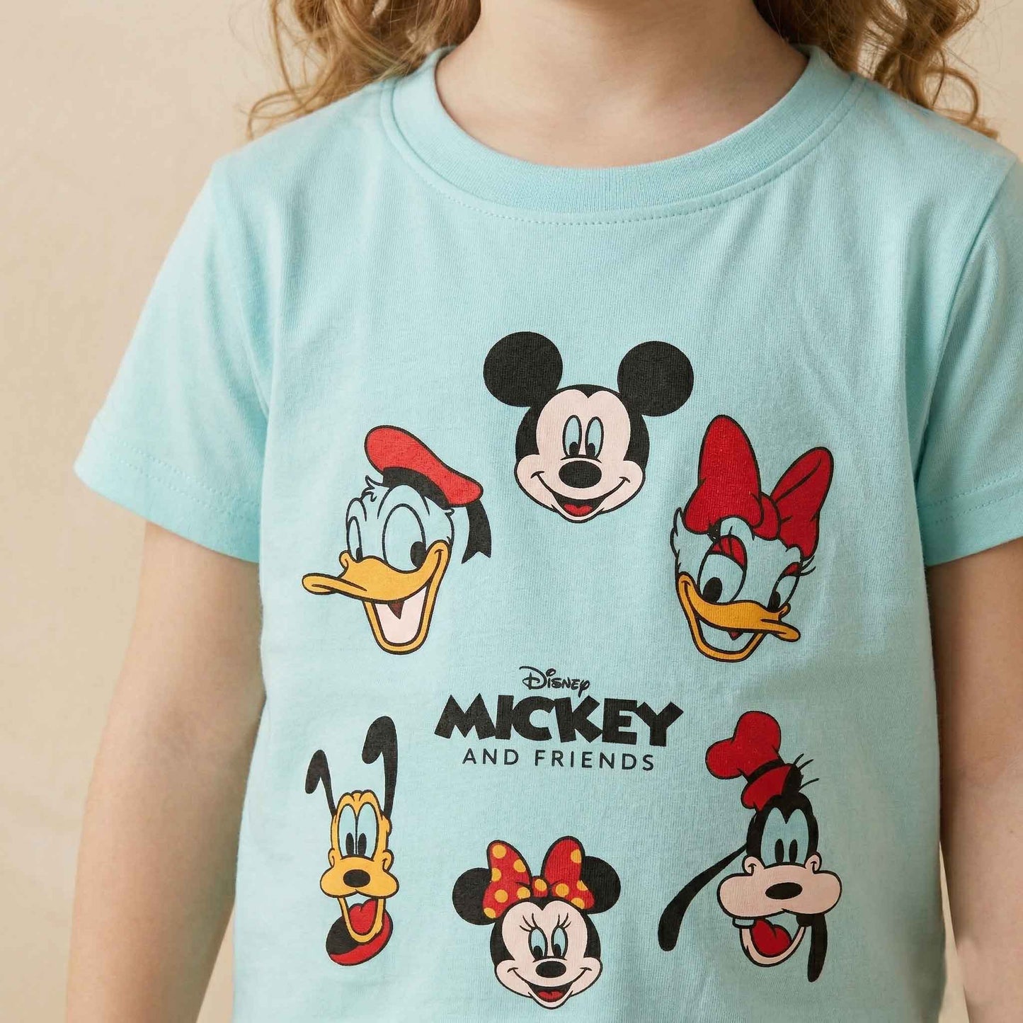 Mickey & Friends Girls Half Sleeves Pajama Set - Blue