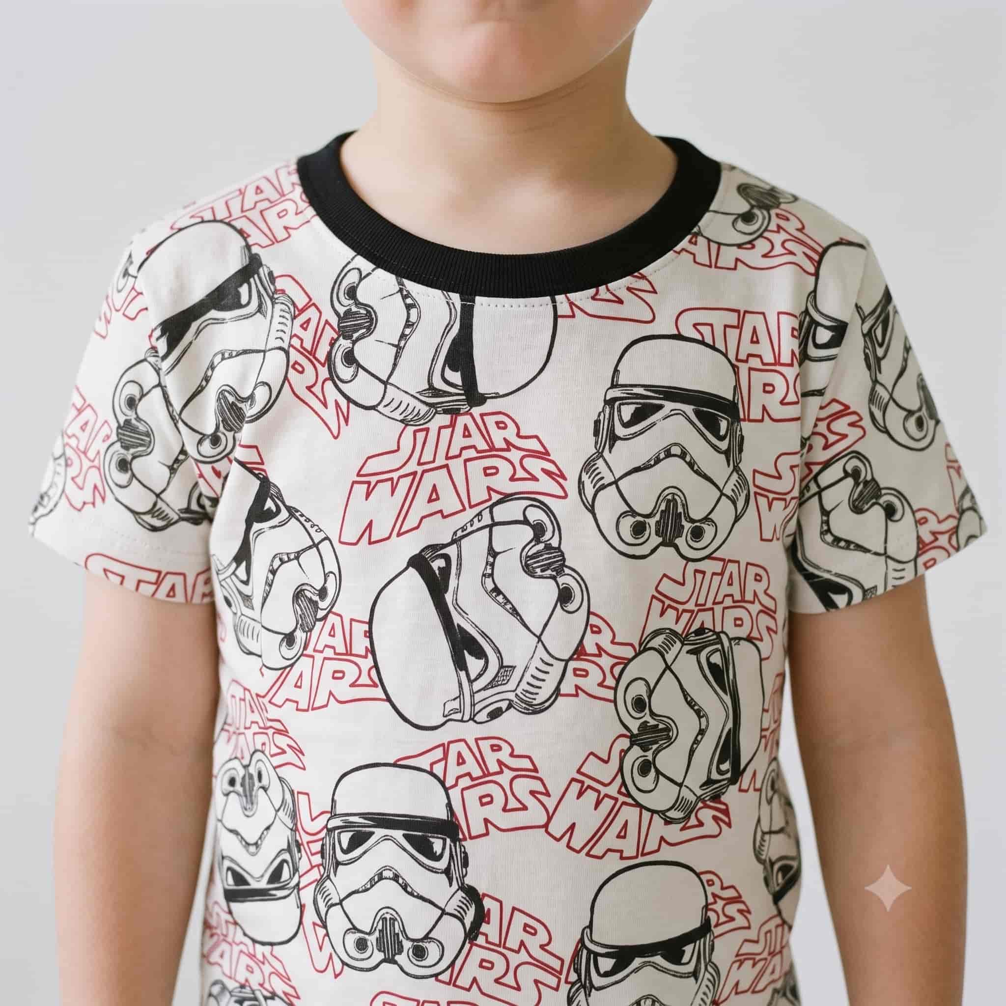 Star Wars Boys Half Sleeves Pajama Set - Off-White