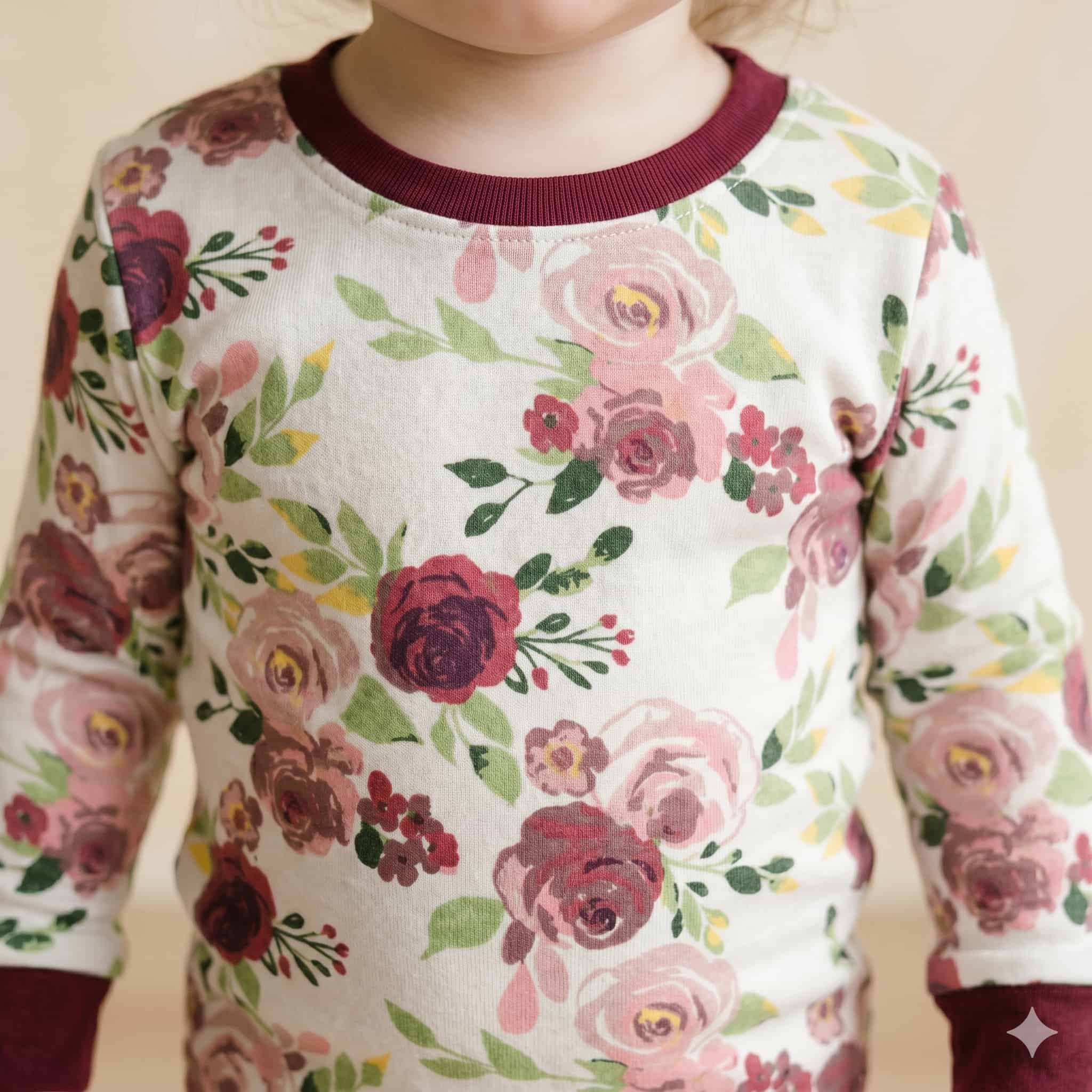 Autumn Bloom baby Girls Full Sleeves Pajama Set - Cream