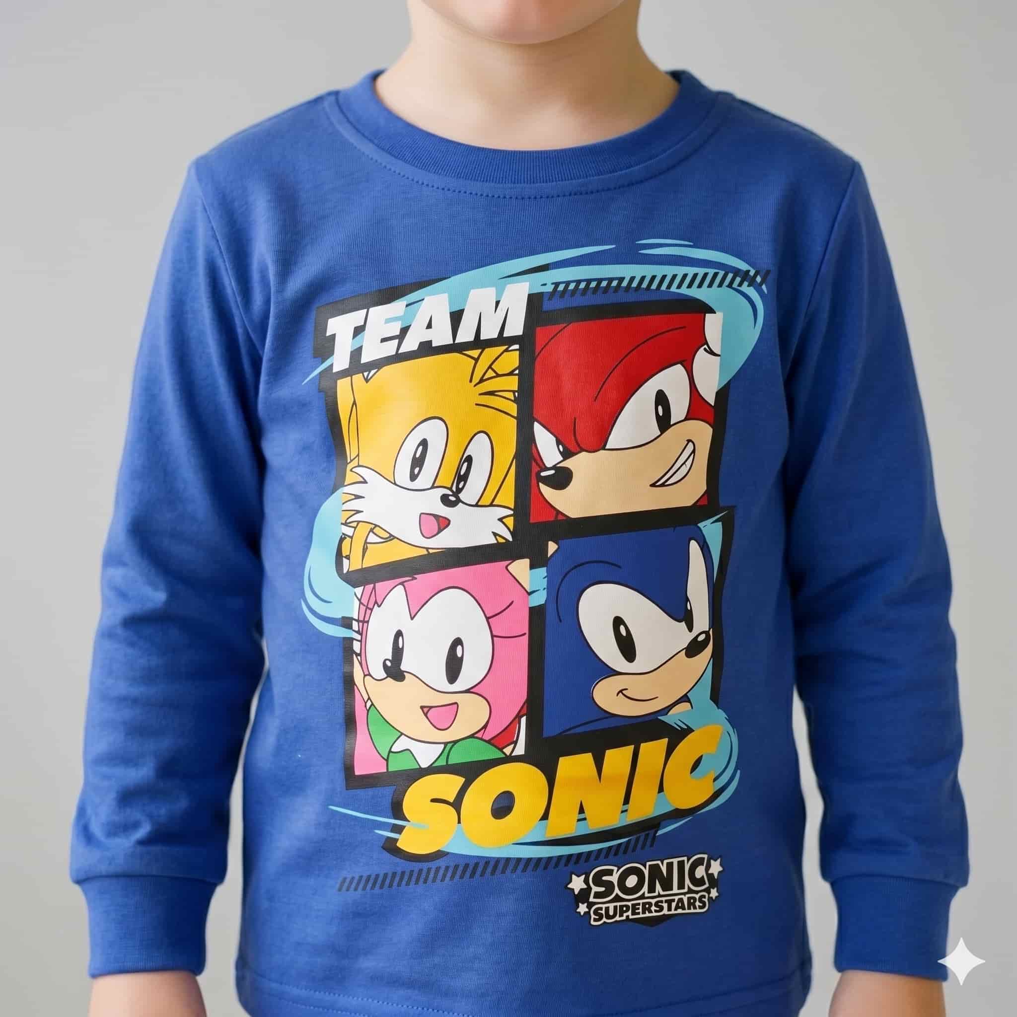 Sonic Speed Boys Full Sleeves Pajama Set - Blue