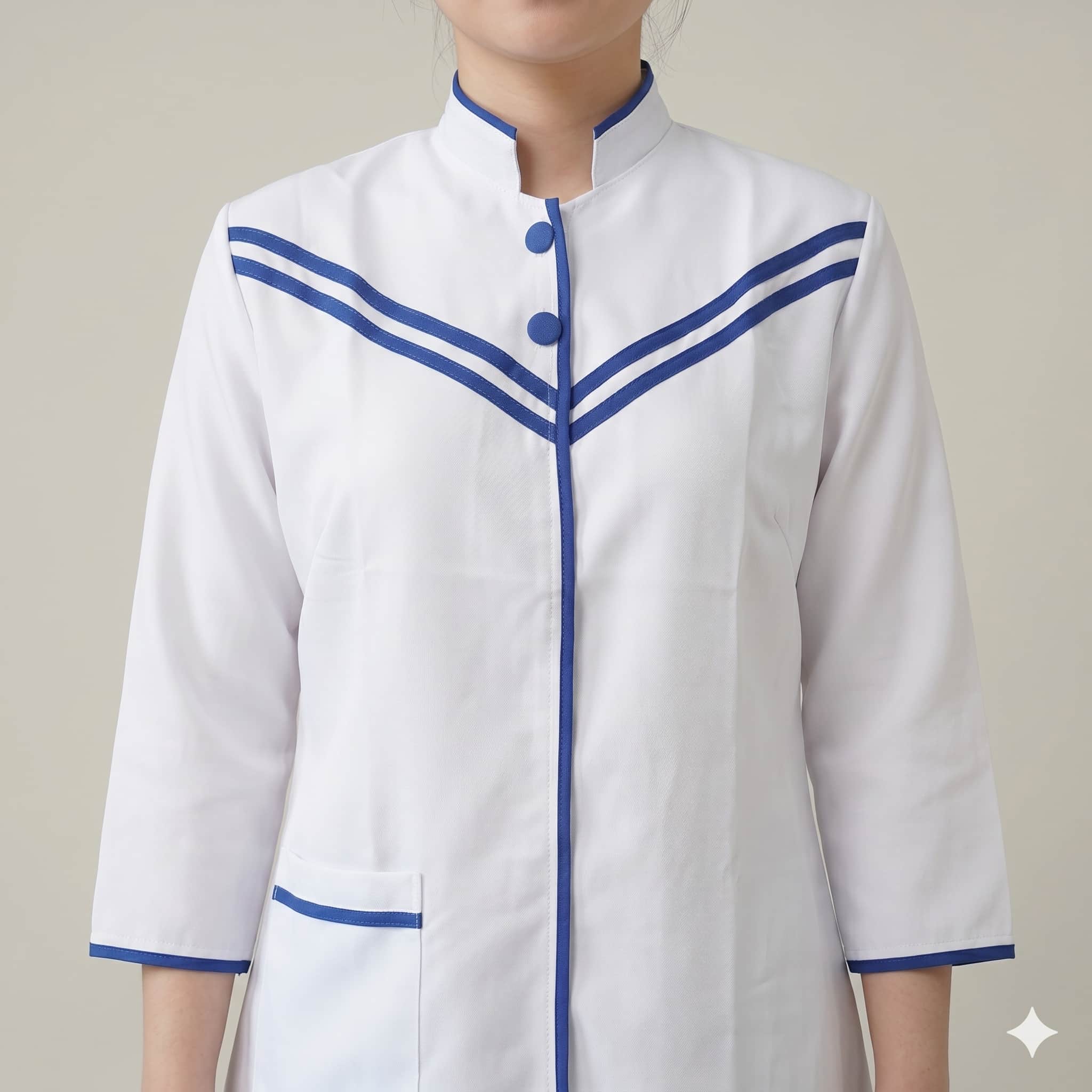 Nautical Grace Maid Uniform - White and Blue