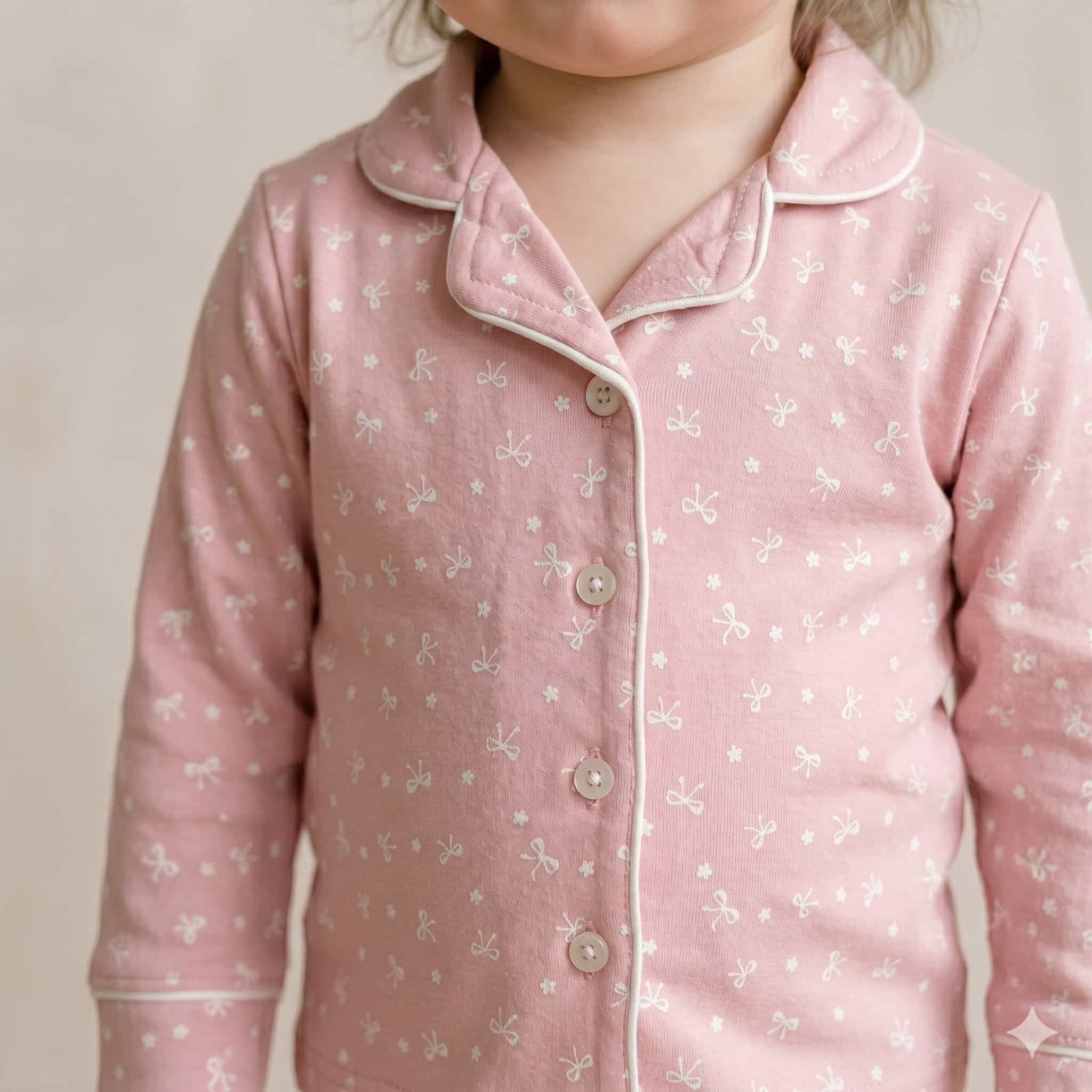 Sweet Bows Baby Girls Full Sleeves Pajama Set - Pink