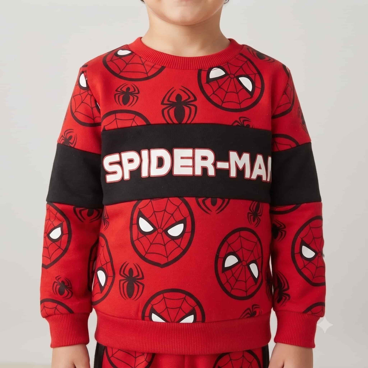 Spider Man Boys Winter Full Sleeves Pajama Set – Red