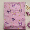Kuromi Melody Girls Embroidered Mukhawir - Pink
