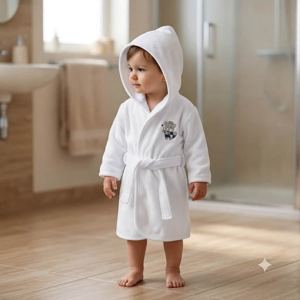 Cloud Cuddles Baby Hooded Towel – White