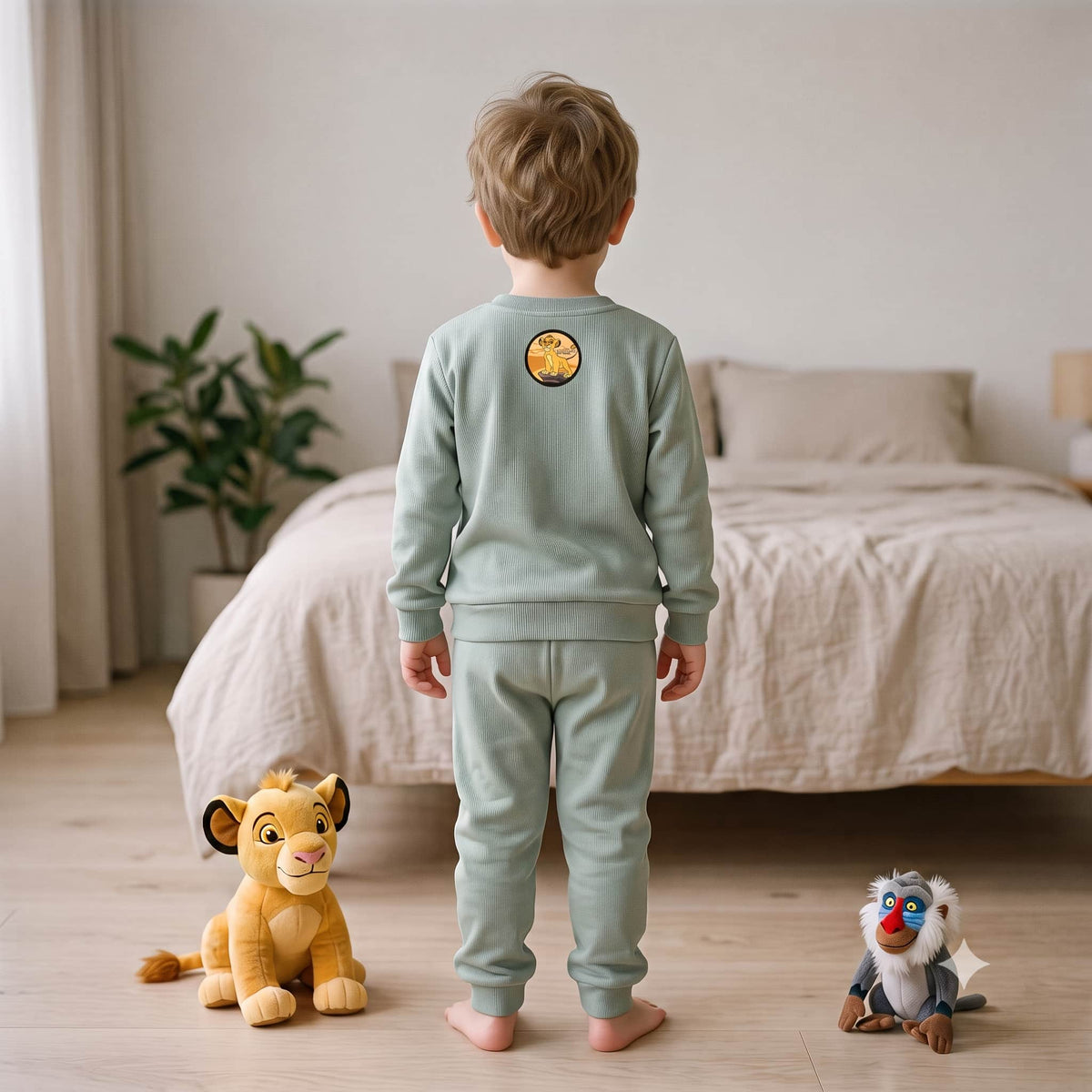 Simba Boys Winter Full Sleeves Pajama Set – Sage Green