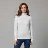 Turtle Neck Women Sweater-White