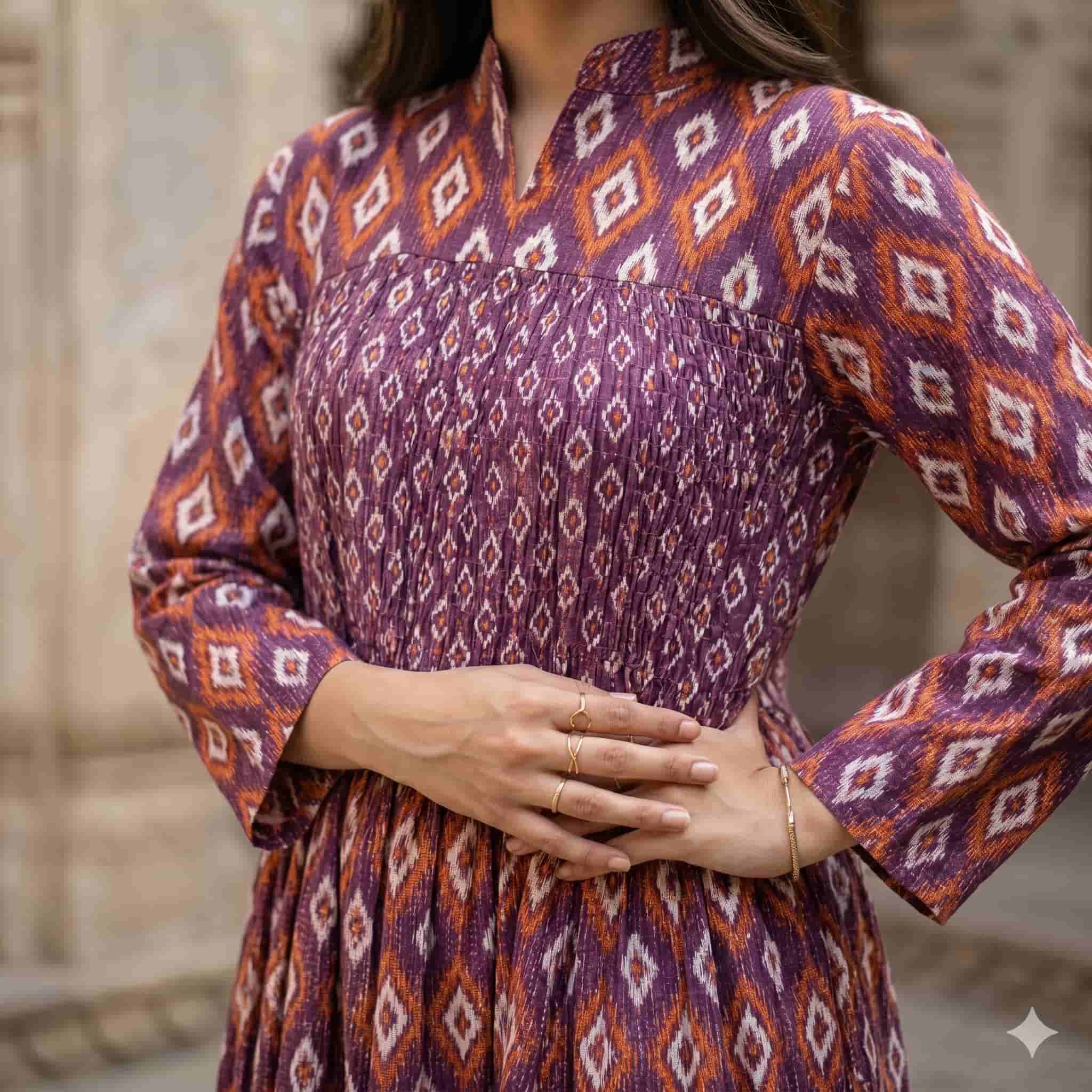 Plum Ikat Women Darra - Purple