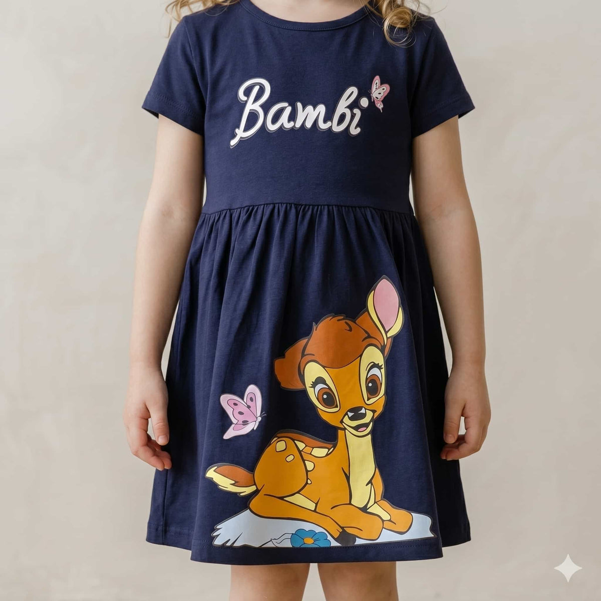 Bambi Girls Frock - Navy
