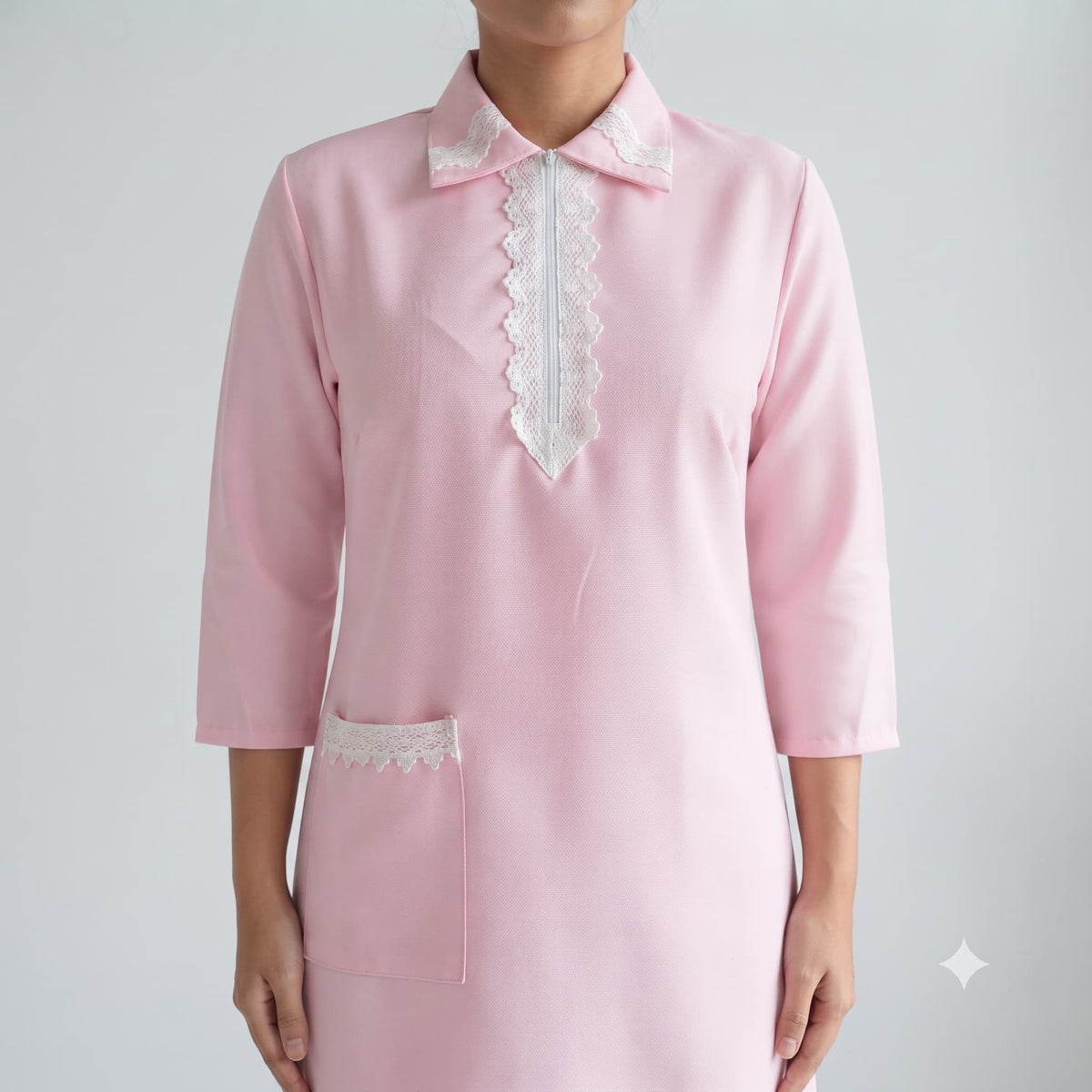 Blush Elegance Maid Uniform Set - Pink