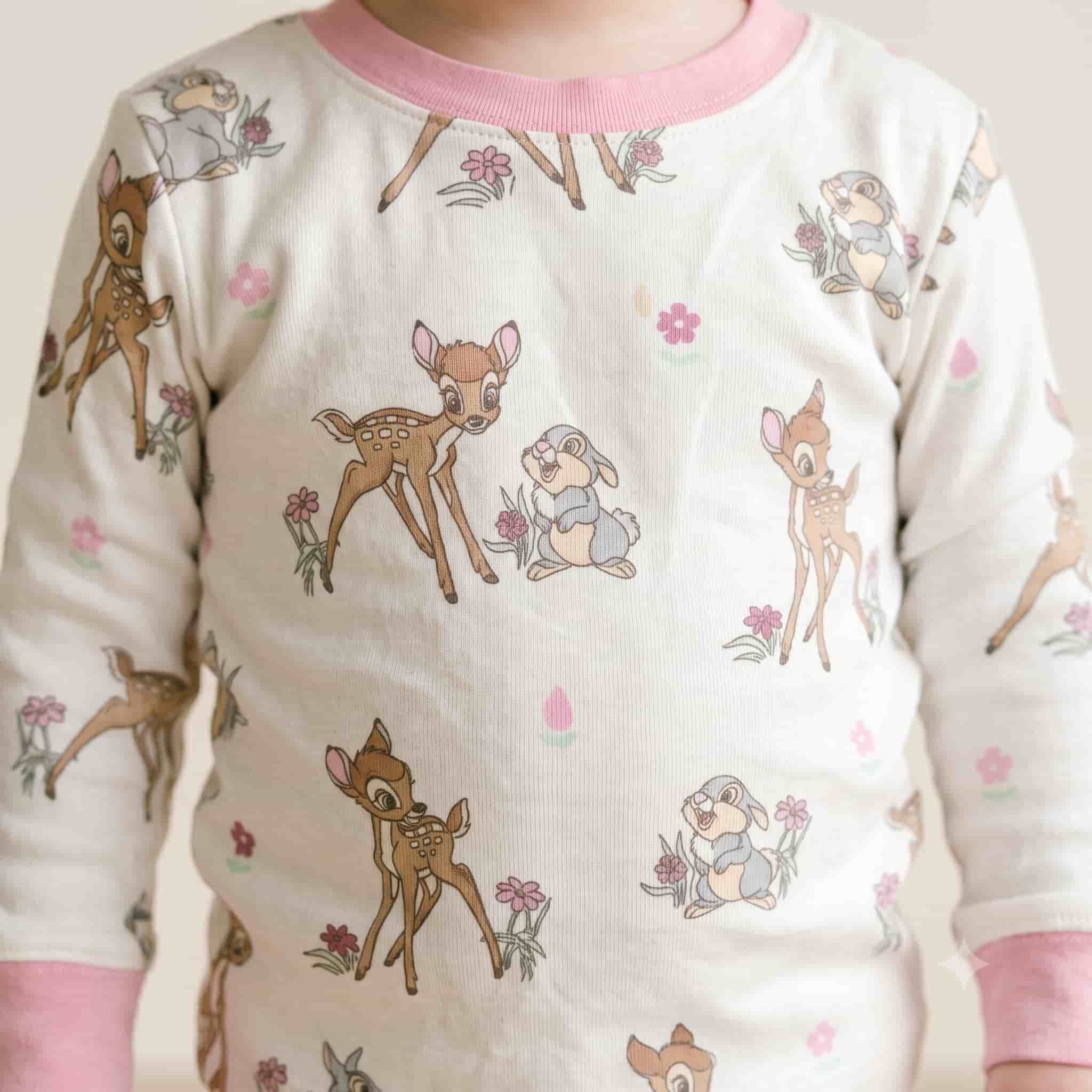 Meadow Magic Baby Girls Full Sleeves Pajama Set - Soft Pink