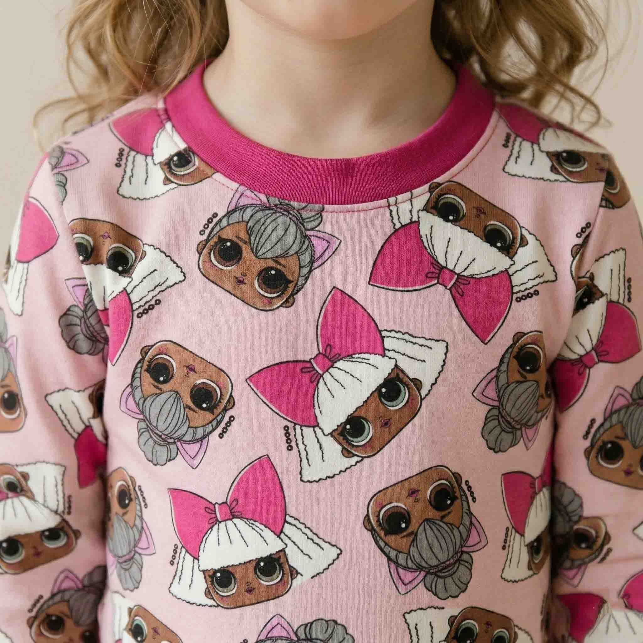 LOL Surprise Doll Girls Half Sleeves Pajama Set - Pink