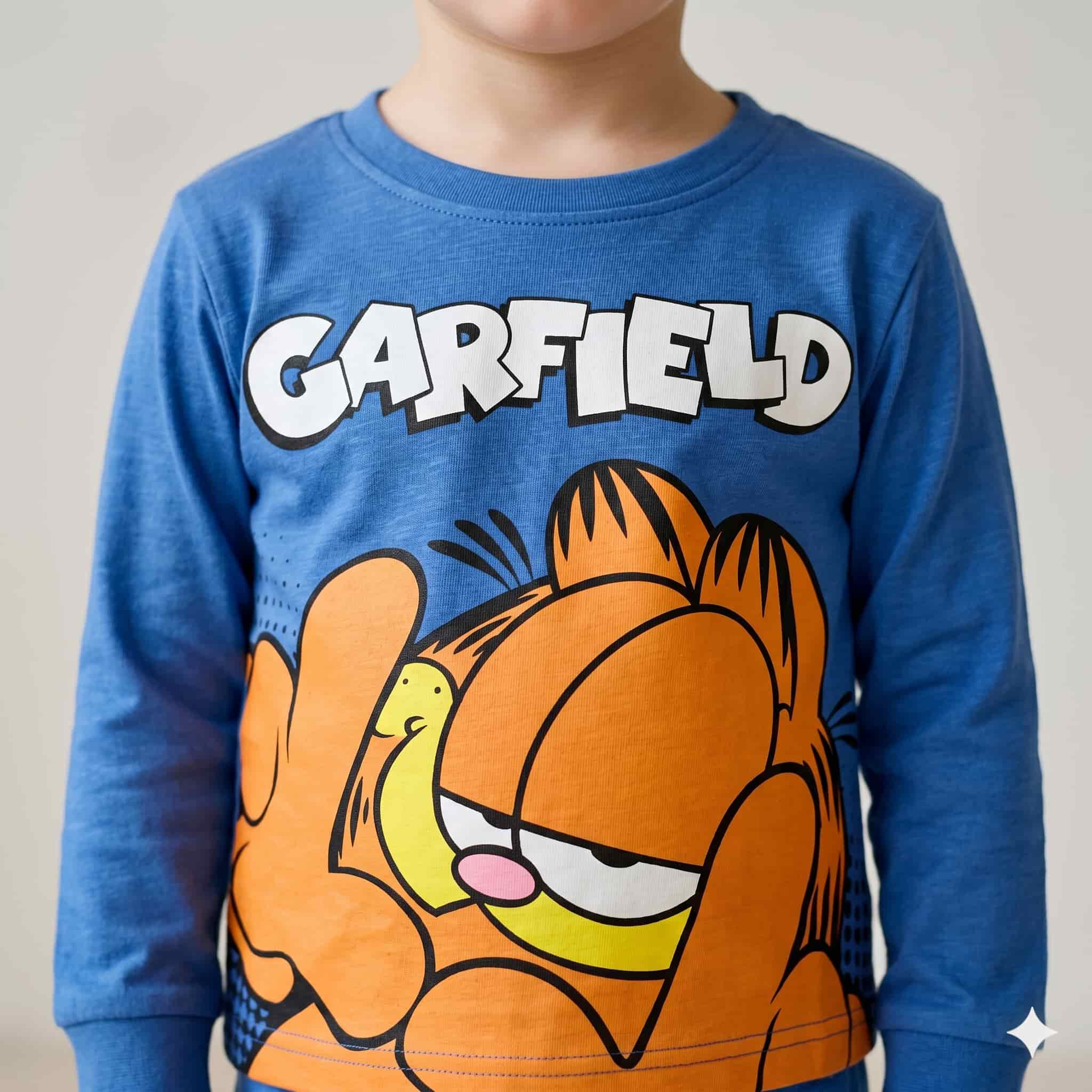 Garfield Boys Full Sleeves Pajama Set - Blue