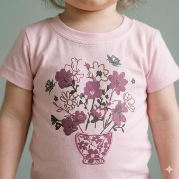 Vintage Bloom Half Sleeves Baby Girl Pajama set - Floral