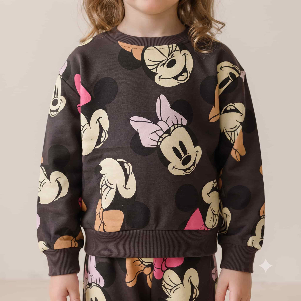 Minnie Mouse Girls Winter Full Sleeves Pajama Set – Dark Brown
