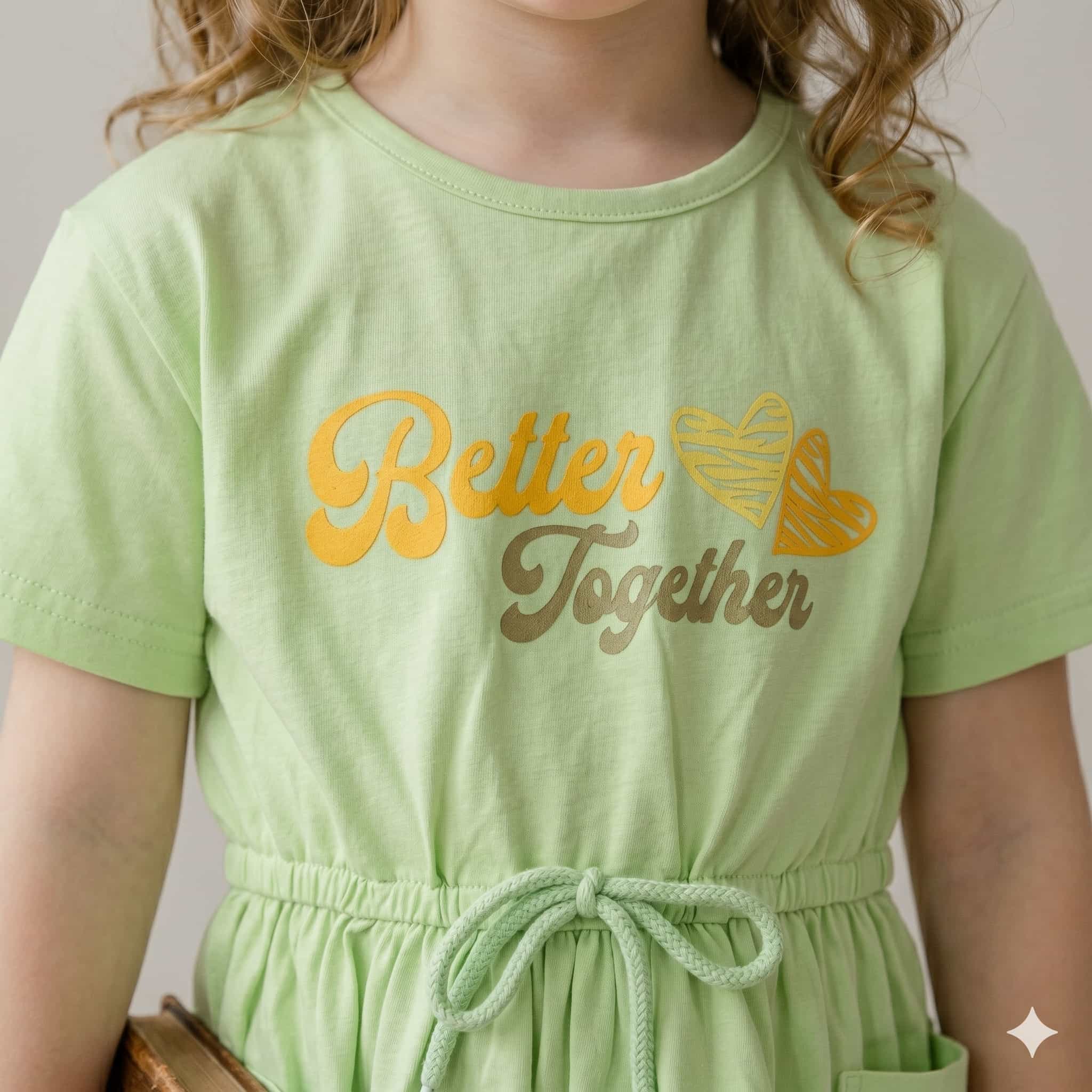 Better Together Girls Frock Set - Mint Green