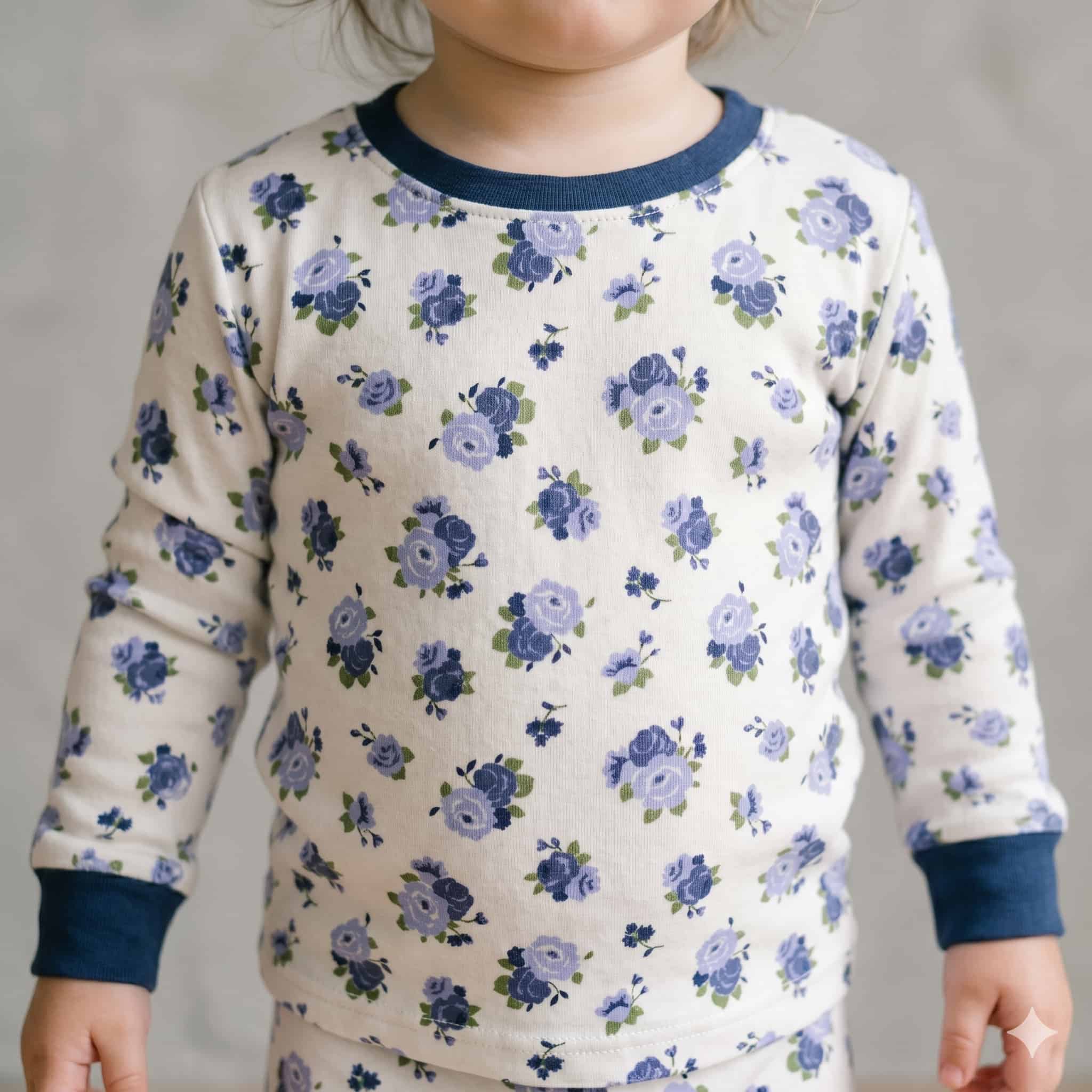 Indigo Rose baby Girls Full Sleeves Pajama Set - Cream