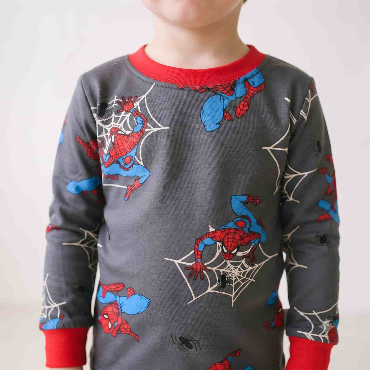 Spider Man Boys Winter Full Sleeves Pajama Set – Charcoal Grey