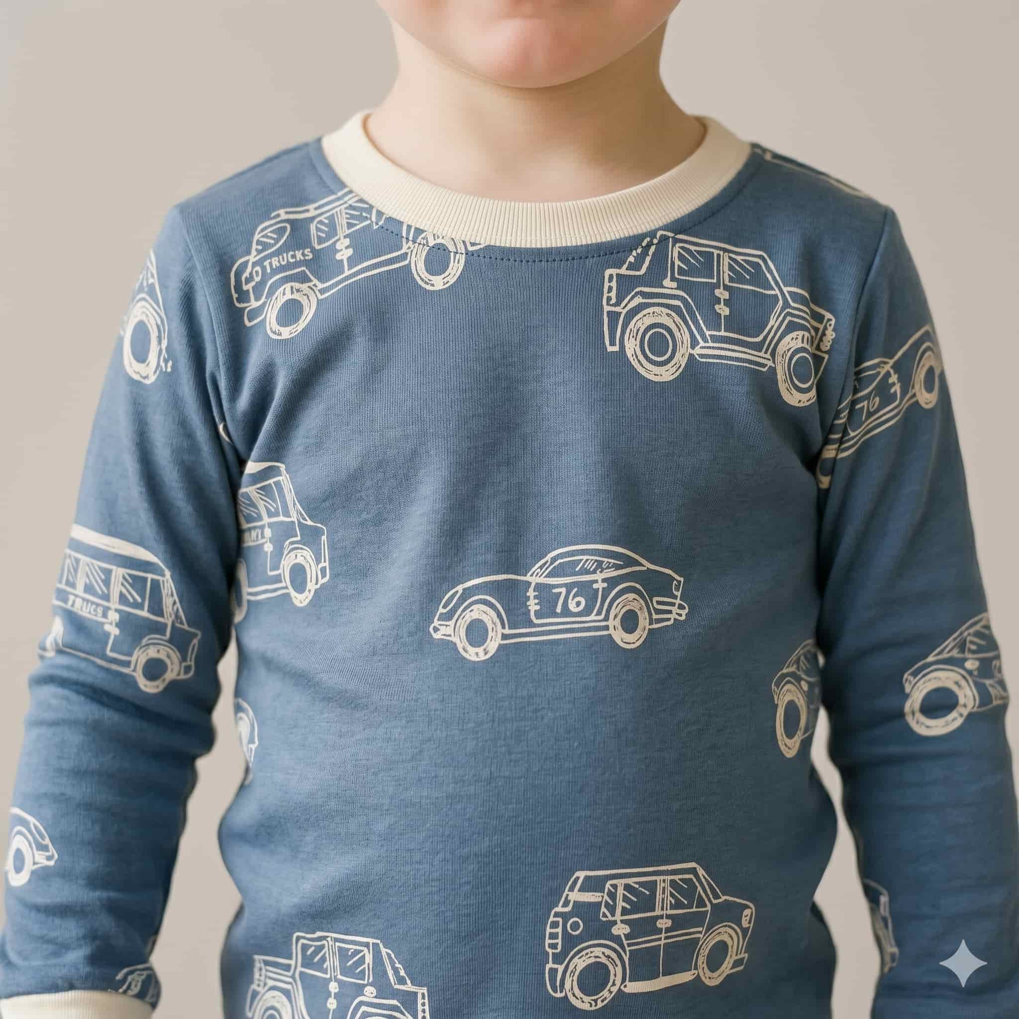 Urban Garage Boys Full Sleeves Pajama Set - Blue