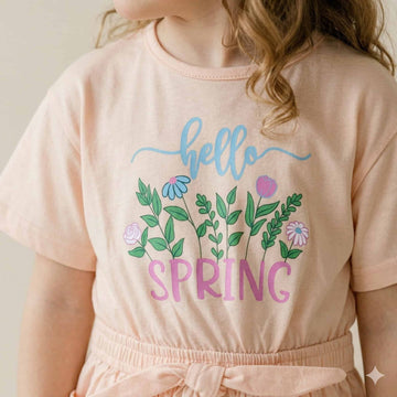 Spring Girl Frock - Light Orange